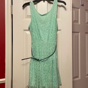 Mint Dress w/ Black Belt